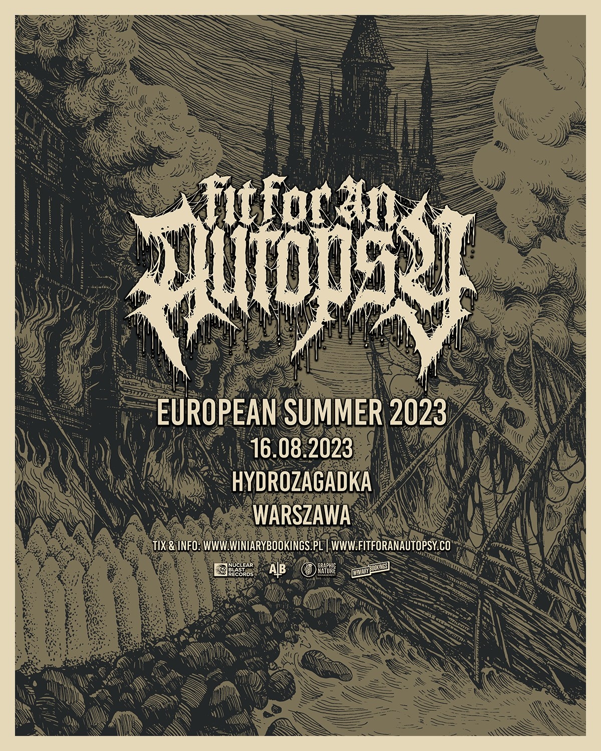 Fit For An Autopsy Zagraj Klubowy Koncert W Polsce DATA BILETY   Fit For An Autopsy Plakat 23 